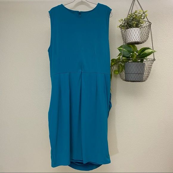 Lane Bryant Built-In Smoothing Slip Ruched Sheath Dress Dress - Picture 6 of 9